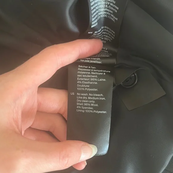 Black Single Breasted Wool Blazer - Picture 4 of 4